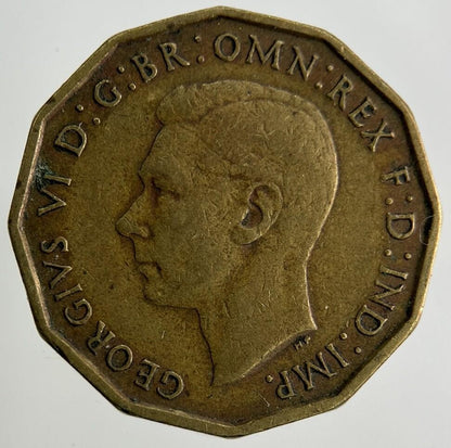 1937 George VI Brass Threepence Coin | Fine Collectable Grade