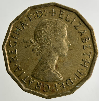 1963 Elizabeth II 2nd Brass Threepence Coin | Fine Collectable Grade