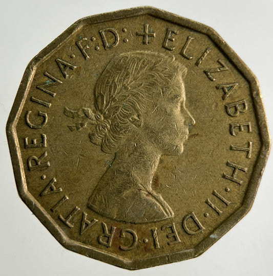 1963 Elizabeth II 2nd Brass Threepence Coin | Fine Collectable Grade