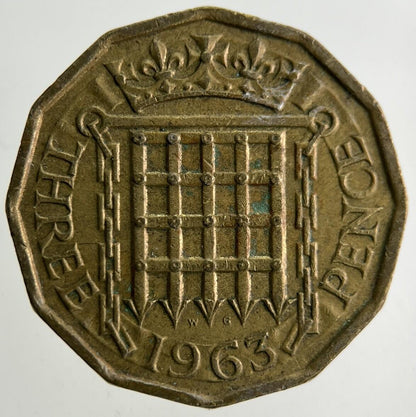 1963 Elizabeth II 2nd Brass Threepence Coin | Fine Collectable Grade