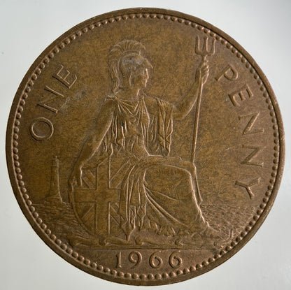 1966 Elizabeth II 2nd One Penny Coin | Fine Collectable Grade