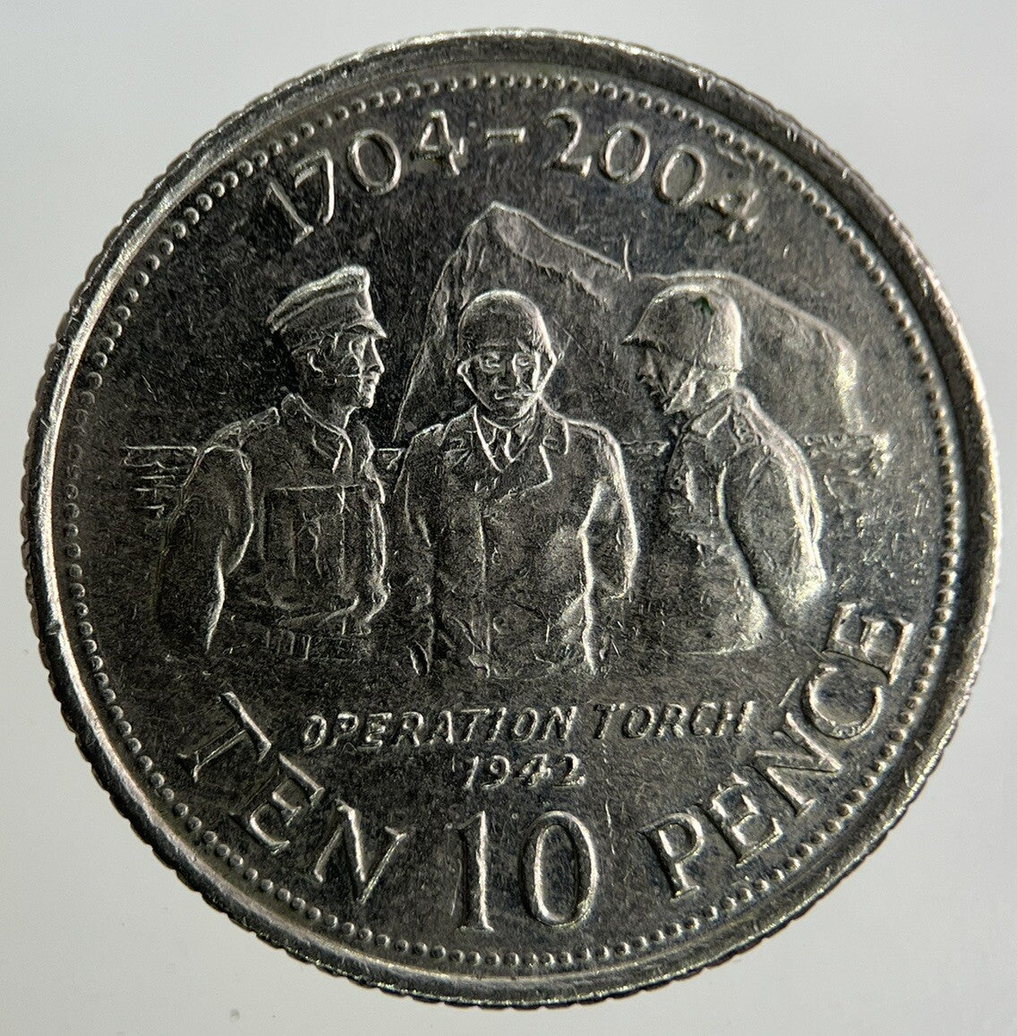 2004 Gibraltar 10p Ten-Pence Coin | Fine Collectable Grade