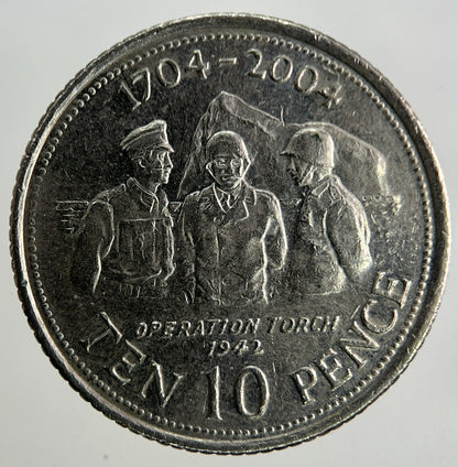 2004 Gibraltar 10p Ten-Pence Coin | Fine Collectable Grade