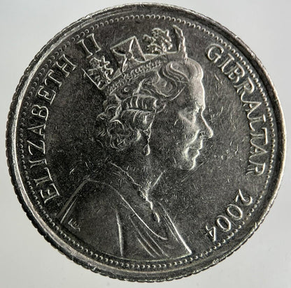 2004 Gibraltar 10p Ten-Pence Coin | Fine Collectable Grade