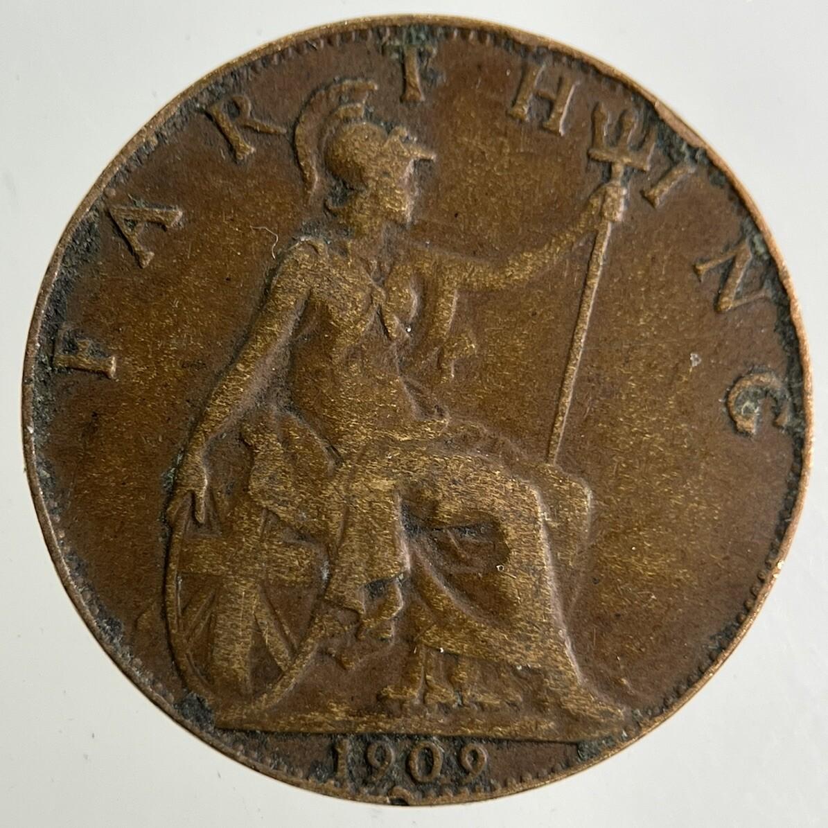1909 Edward VII Farthing Coin | Collectable Grade