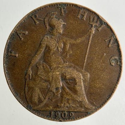 1909 Edward VII Farthing Coin | Collectable Grade