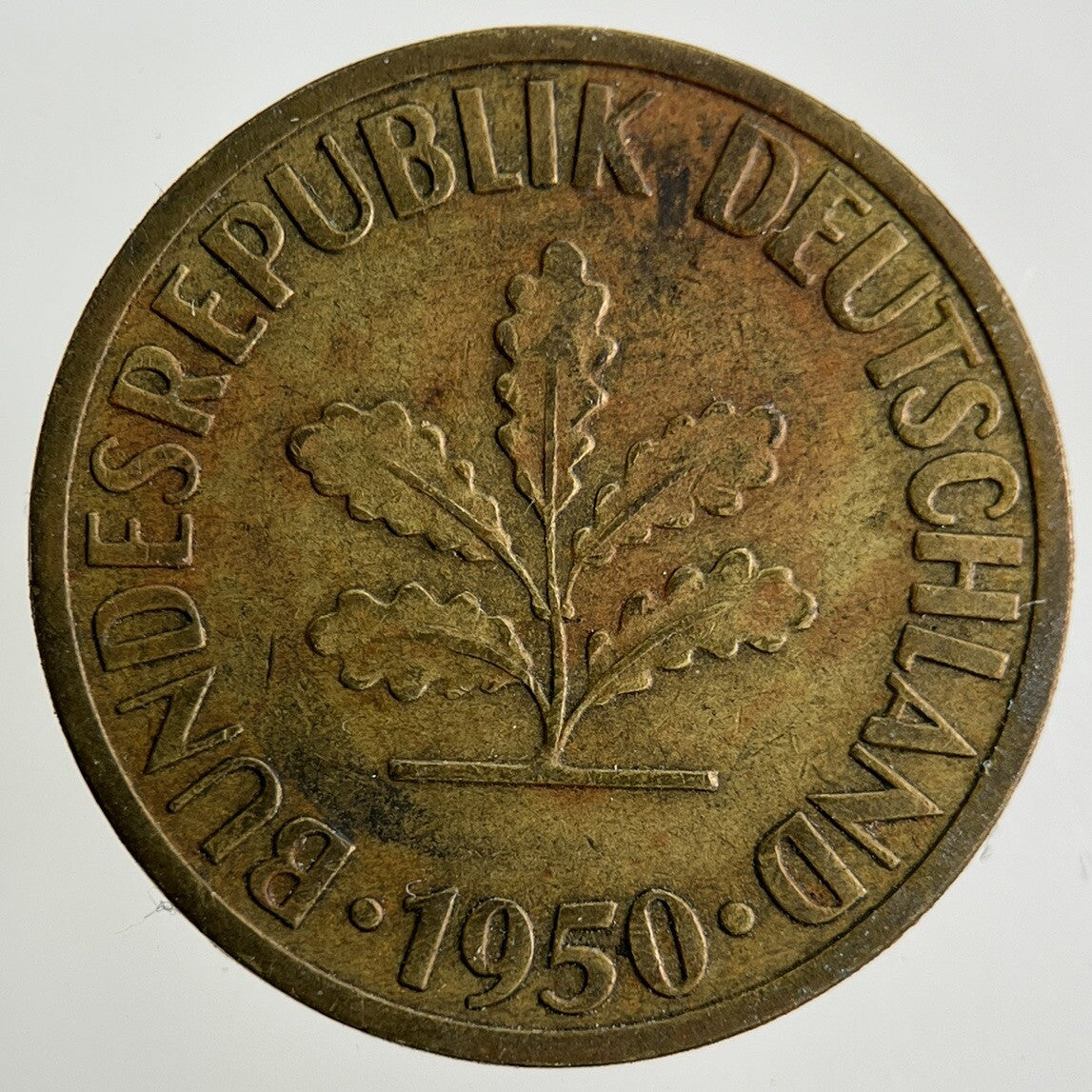 1950 Germany 10 Pfennig Coin | Fine Collectable Grade