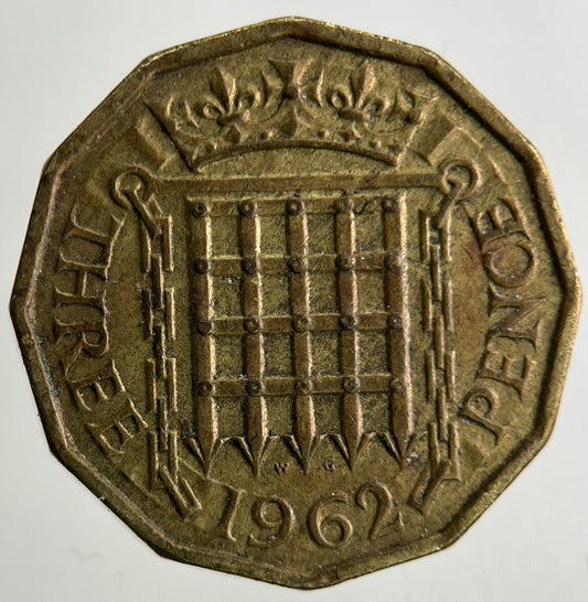 1962 Elizabeth II 2nd Brass Threepence Coin | Fine Collectable Grade