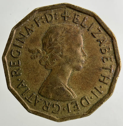 1962 Elizabeth II 2nd Brass Threepence Coin | Fine Collectable Grade