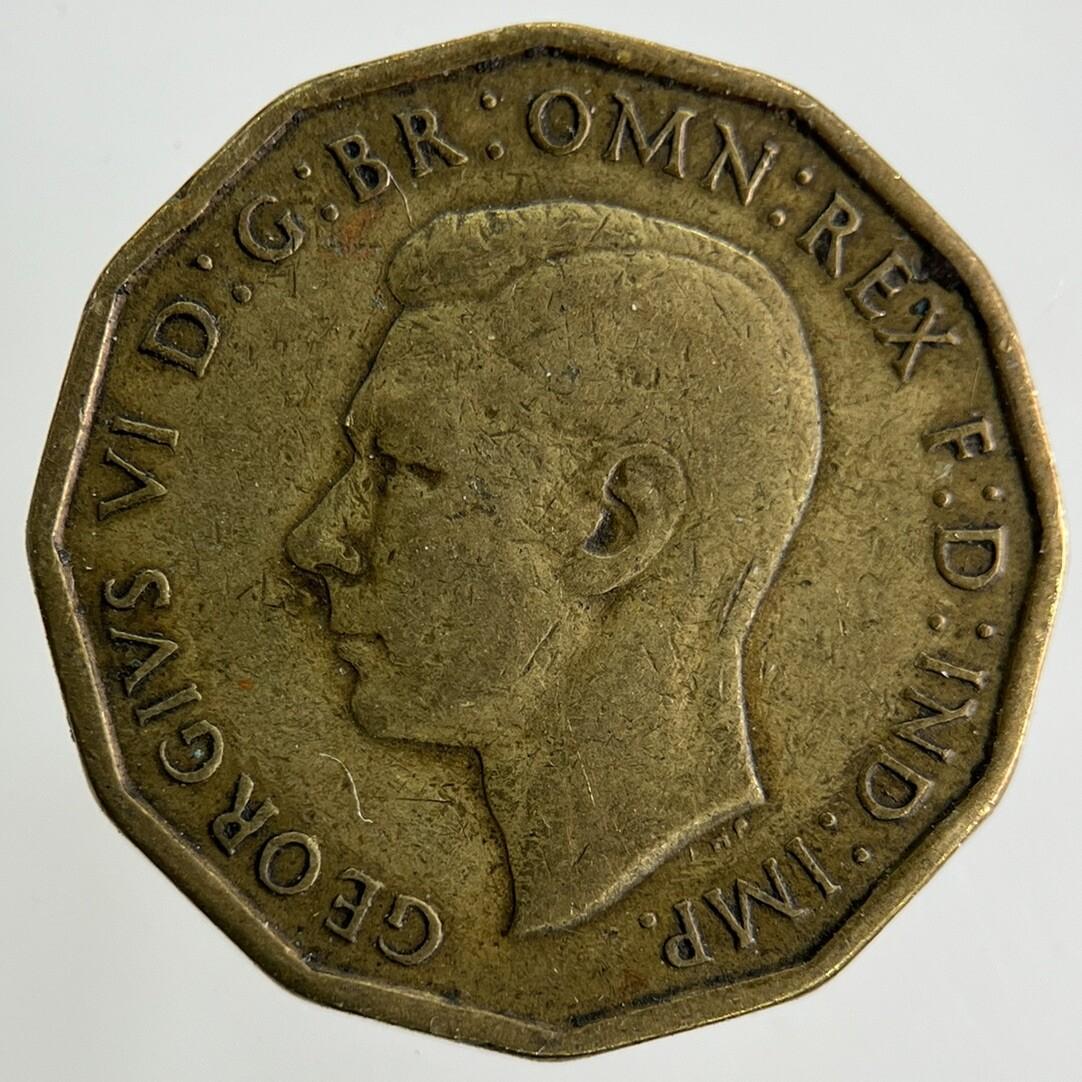 1943 George VI Brass Threepence Coin | Fine Collectable Grade