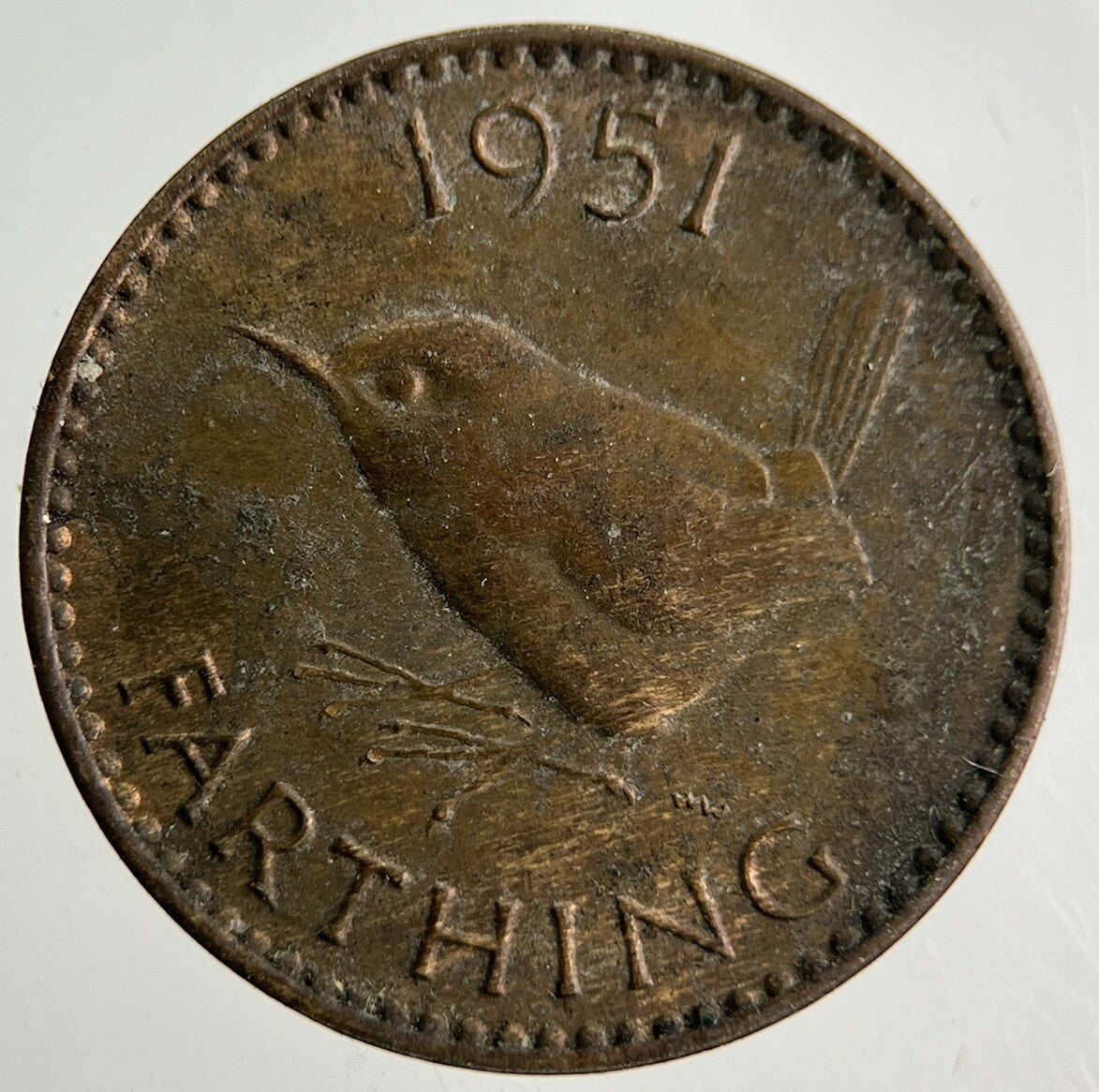 1951 George VI Wren Farthing Coin | Fine Collectable Grade