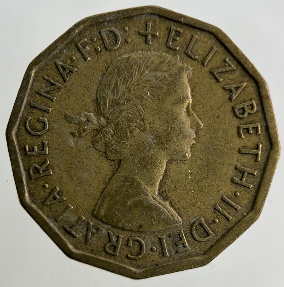 1960 Elizabeth II 2nd Brass Threepence Coin | Fine Collectable Grade