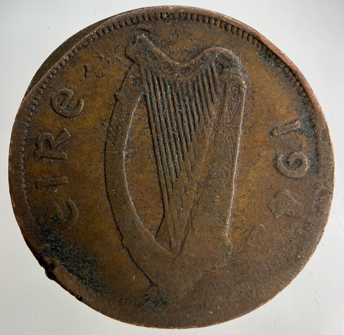 1942 Irish One Penny Coin | Fair Grade