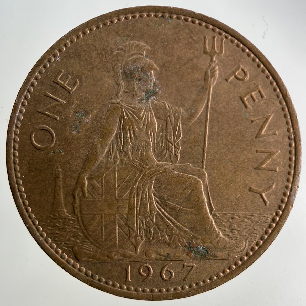 1967 Elizabeth II 2nd One Penny Coin | Fine Collectable Grade