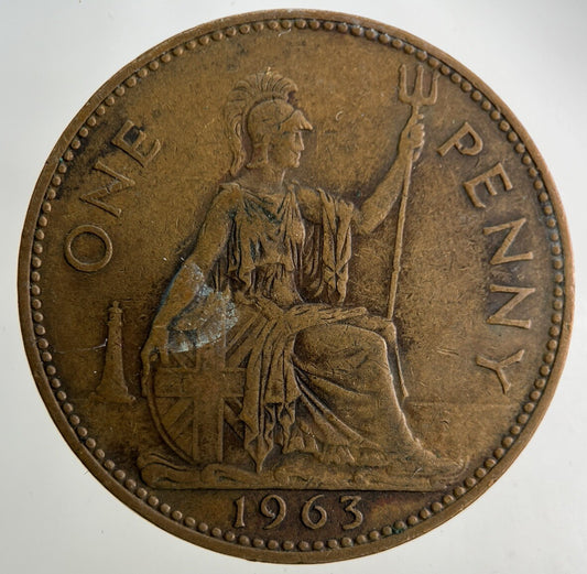 1963 Elizabeth II 2nd One Penny Coin | Fine Collectable Grade