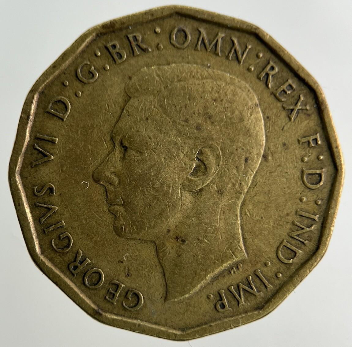 1945 George VI Brass Threepence Coin | Fine Collectable Grade