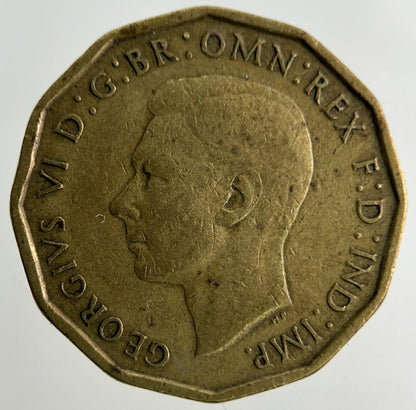 1945 George VI Brass Threepence Coin | Fine Collectable Grade