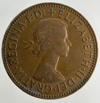 1958 Elizabeth II 2nd Half-Penny Coin | Fine Collectable Grade
