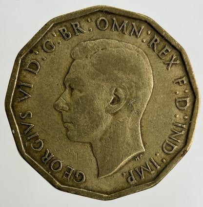 1942 George VI Brass Threepence Coin | Fine Collectable Grade