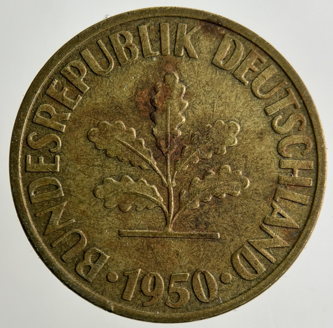 1950 Germany 10 Pfennig Coin | Fine Collectable Grade