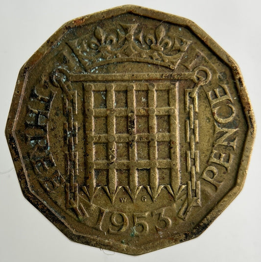 1953 Elizabeth II 2nd Brass Threepence Coin | Fine Collectable Grade