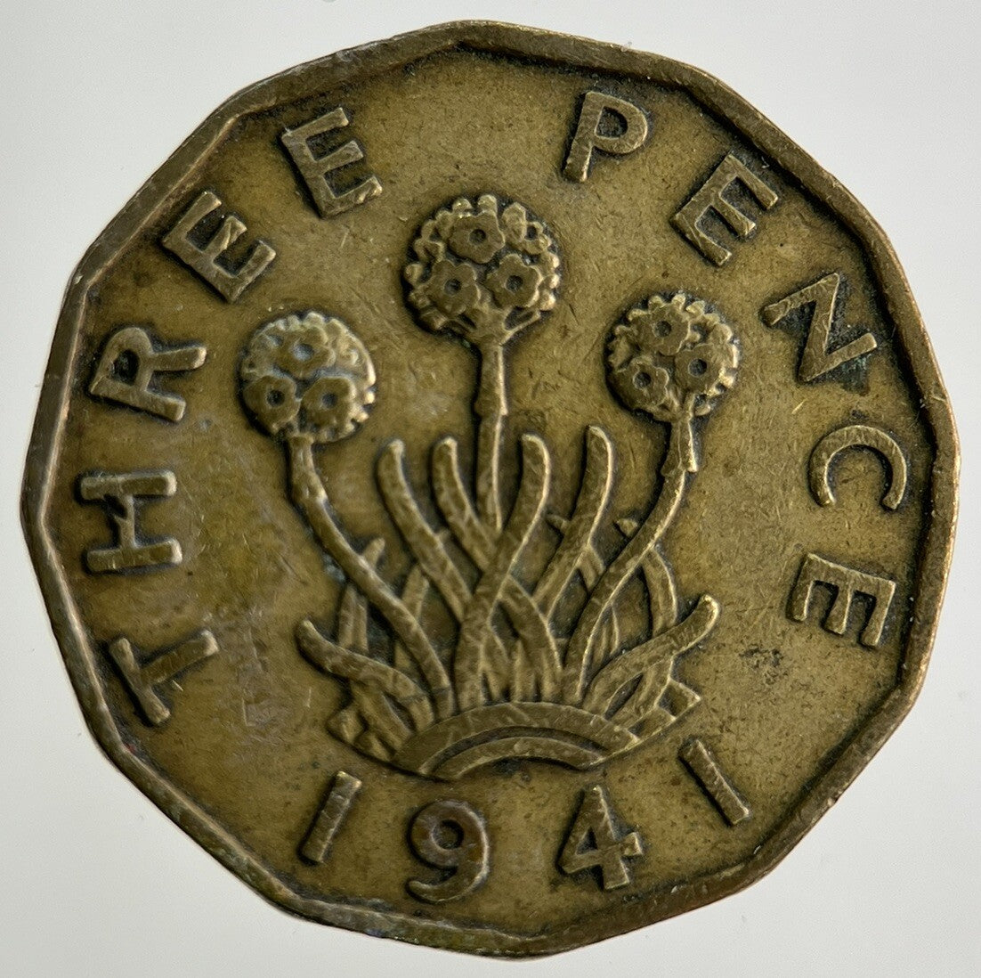 1941 George VI Brass Threepence Coin | Fine Collectable Grade