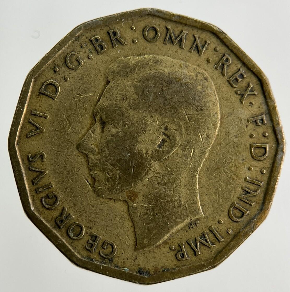 1941 George VI Brass Threepence Coin | Fine Collectable Grade