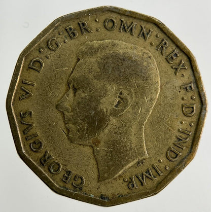 1941 George VI Brass Threepence Coin | Fine Collectable Grade
