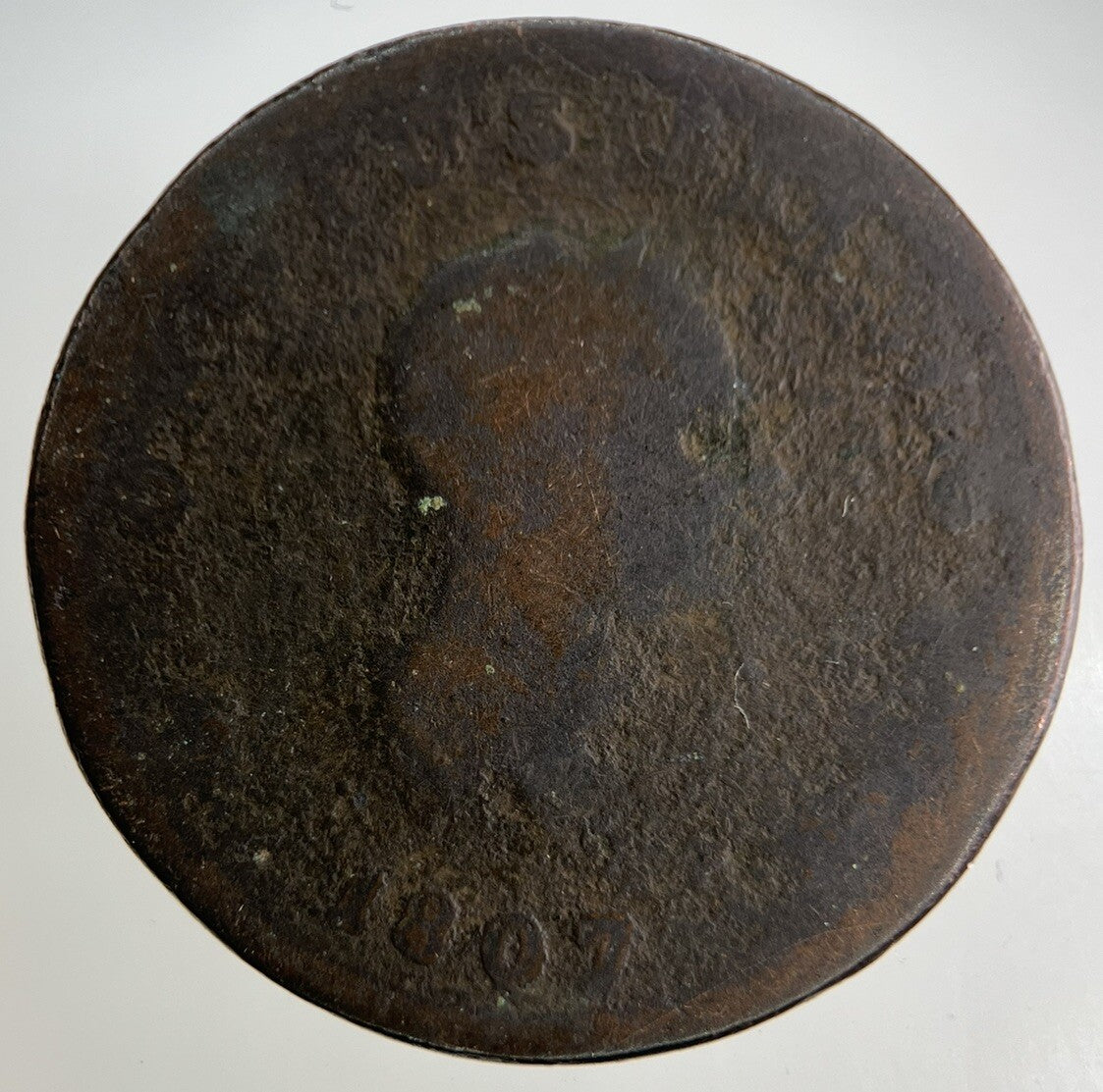 1807 George III 3rd Half-Penny Coin | Fair Grade