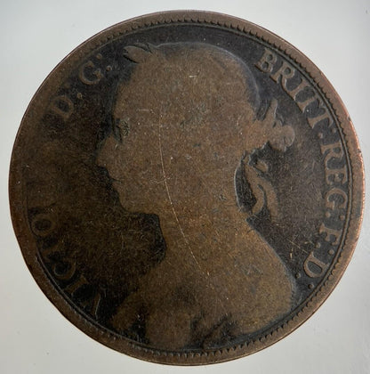 1890 Victoria One Penny Coin | Collectable Grade