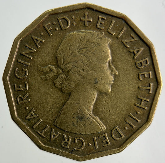 1960 Elizabeth II 2nd Brass Threepence Coin | Fine Collectable Grade