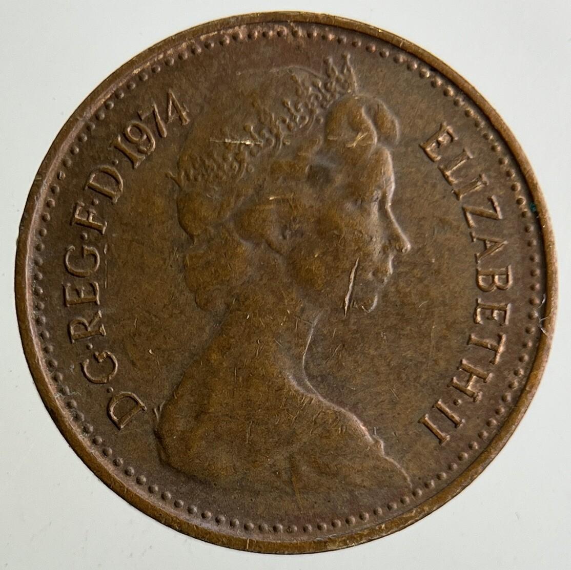 1974 Elizabeth II 2nd Half New Penny Coin | Fine Collectable Grade