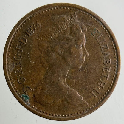 1974 Elizabeth II 2nd Half New Penny Coin | Fine Collectable Grade