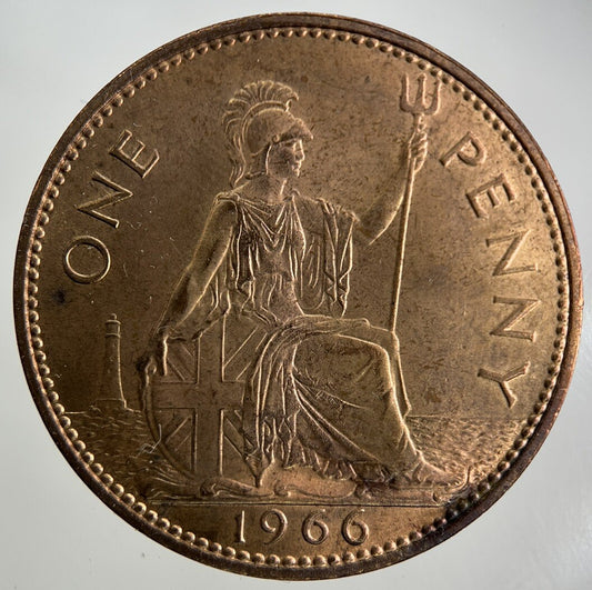 1966 Elizabeth II 2nd One Penny Coin | Very High Grade