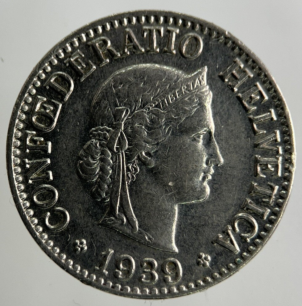 1939 Switzerland Swiss 10 Rappen Coin | Fine Collectable Grade