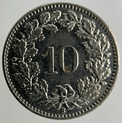 1939 Switzerland Swiss 10 Rappen Coin | Fine Collectable Grade