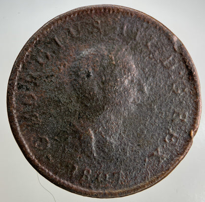 1807 George III 3rd Half-Penny Coin | Fair Grade