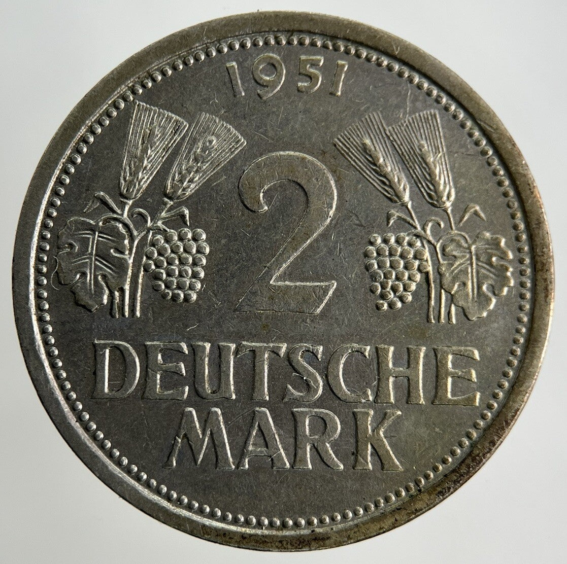 1951 Germany 2 Mark Coin | Fine Collectable Grade