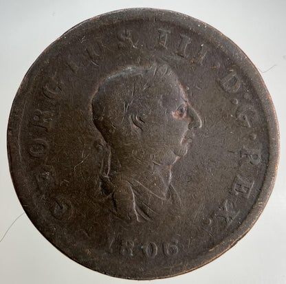 1806 George III 3rd Half-Penny Coin | Collectable Grade