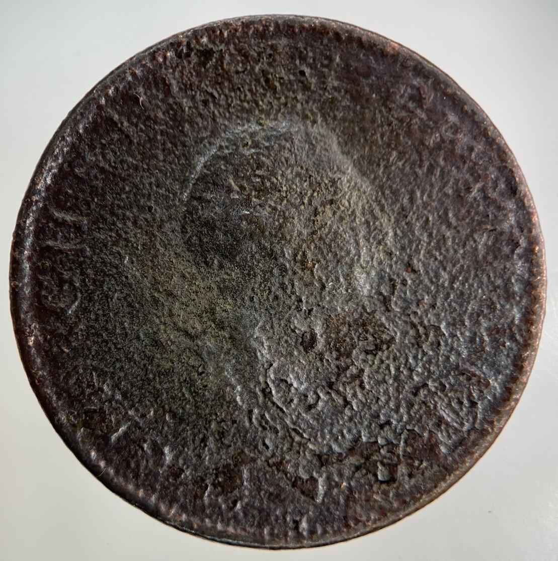 1799 George III 3rd Half-Penny Coin | Fair Grade