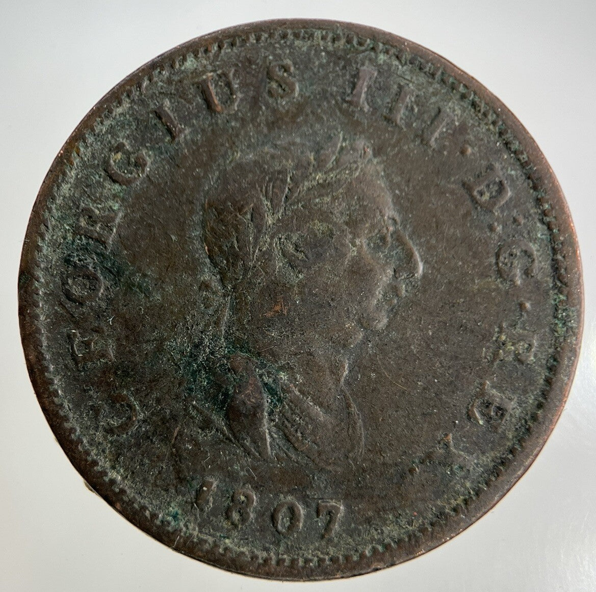 1807 George III 3rd Half-Penny Coin | Collectable Grade