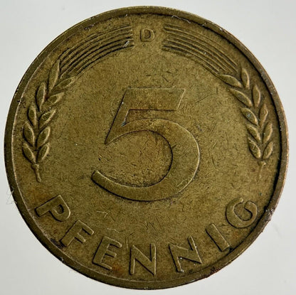 1950 Germany 5 Pfennig Coin | Fine Collectable Grade