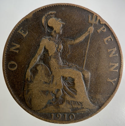 1910 Edward VII One Penny Coin | Collectable Grade