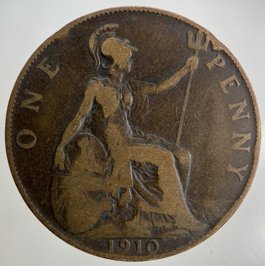 1910 Edward VII One Penny Coin | Collectable Grade