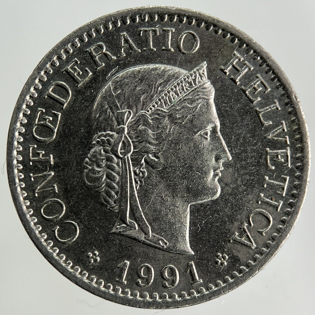 1991 Switzerland Swiss 10 Rappen Coin | Fine Collectable Grade