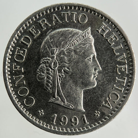 1991 Switzerland Swiss 10 Rappen Coin | Fine Collectable Grade