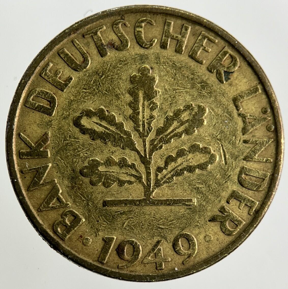1949 Germany 5 Pfennig Coin | Fine Collectable Grade