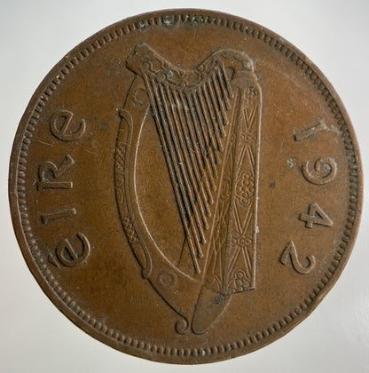 1942 Irish One Penny Coin | Fine Collectable Grade