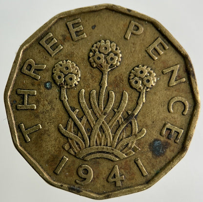 1941 George VI Brass Threepence Coin | Fine Collectable Grade