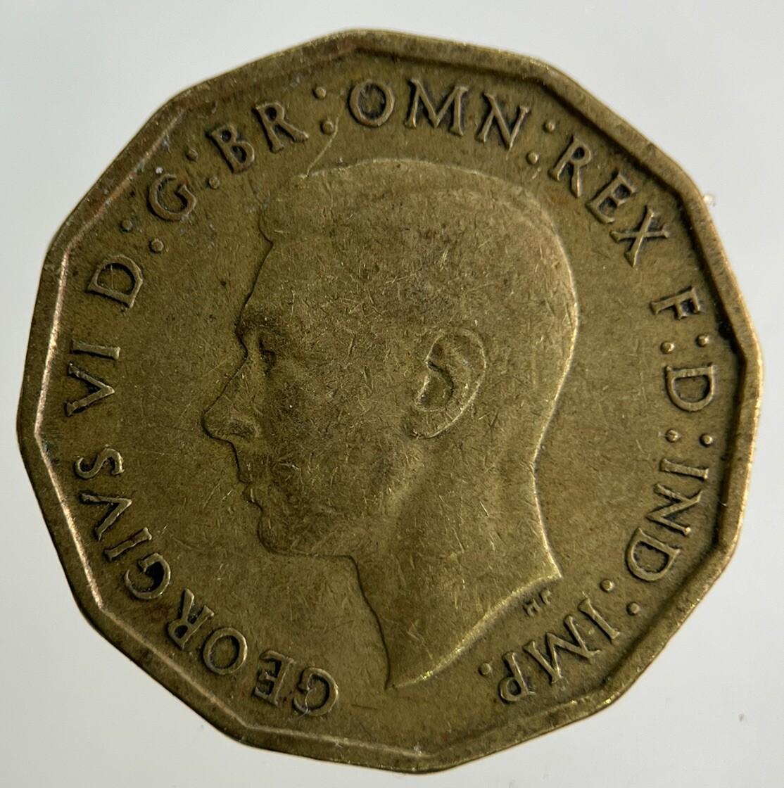 1941 George VI Brass Threepence Coin | Fine Collectable Grade